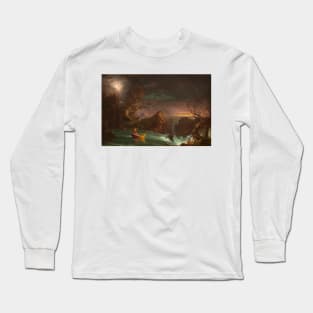 The Voyage of Life: Manhood by Thomas Cole Long Sleeve T-Shirt